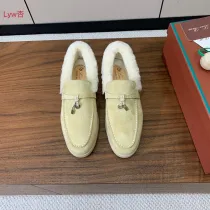 ロロ・ピアーナ靴 Loro Piana 2024新作 ファーカラーローファー