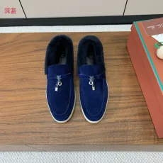 ロロ・ピアーナ靴 Loro Piana 2024新作 ファーカラーローファー