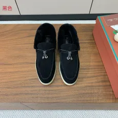 ロロ・ピアーナ靴 Loro Piana 2024新作 ファーカラーローファー