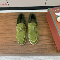 ロロ・ピアーナ靴 Loro Piana 2024新作 ファーカラーローファー