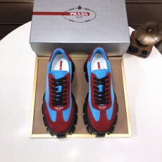 プラダ靴PRADA 2024新作 エアクッション衝撃吸収厚底カジュアルシューズ