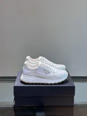 プラダ靴PRADA 2024新作 厚底レザースニーカー