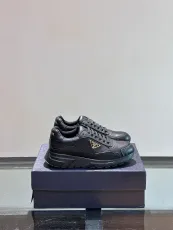 プラダ靴PRADA 2024新作 厚底レザースニーカー