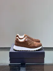 プラダ靴PRADA 2024新作 厚底レザースニーカー
