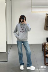 セリーヌ服 CELINE 2024新作 刺繍入りフード付きスウェットシャツ