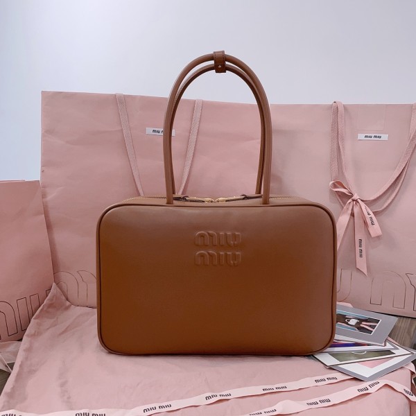 ミュウミュウバッグ Miu Miu 2024新作 高品質 ボウリングバッグ 5BB117