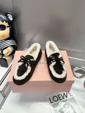 ミュウミュウ靴 Miu Miu  2024新作 ウールビーンシューズ