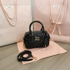 ミュウミュウバッグ Miu Miu 2024新作 高品質 ボウリングハンドバッグ 5BB123
