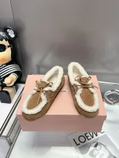 ミュウミュウ靴 Miu Miu  2024新作 ウールビーンシューズ