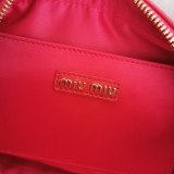 ミュウミュウバッグ Miu Miu 2024新作 高品質 ボウリングハンドバッグ 5BB123