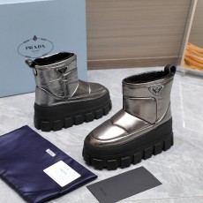プラダ靴 PRADA  2024新作 スノーブーツ