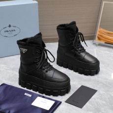 プラダ靴 PRADA  2024新作 スノーブーツ