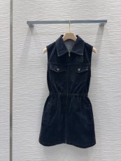 ミュウミュウ服 Miu Miu 2024新作 ロングデニムベスト