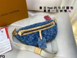 ルイヴィトンバッグ LOUIS VUITTON 2024新作 デニムファニーパック