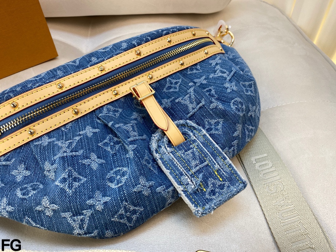 ルイヴィトンバッグ LOUIS VUITTON 2024新作 デニムファニーパック