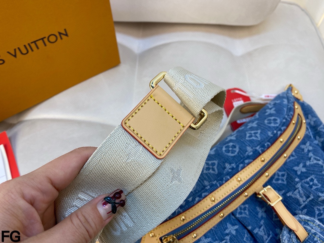 ルイヴィトンバッグ LOUIS VUITTON 2024新作 デニムファニーパック