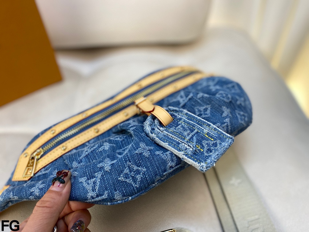 ルイヴィトンバッグ LOUIS VUITTON 2024新作 デニムファニーパック