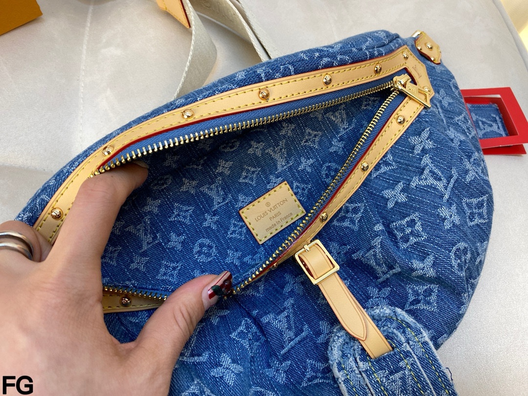 ルイヴィトンバッグ LOUIS VUITTON 2024新作 デニムファニーパック