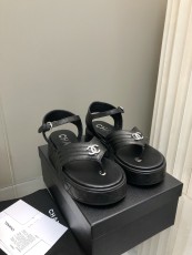シャネル靴 CHANEL 2024新作 厚底カジュアルサンダル