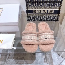 ディオール靴 DIOR 2024新作 女性用の厚底ラムウールホームシューズ