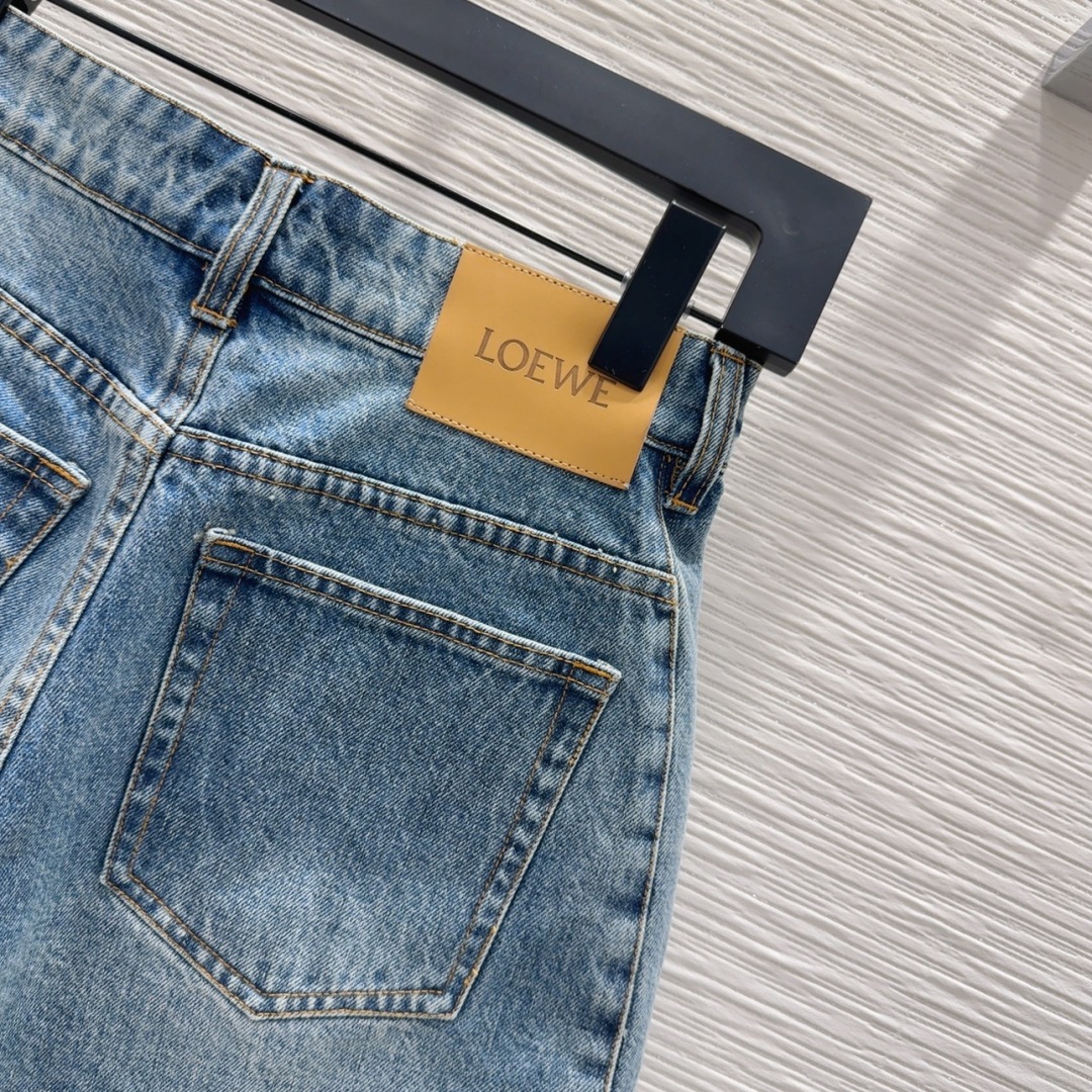 ロエベ服 LOEWE 2025新作 デニムショートパンツ