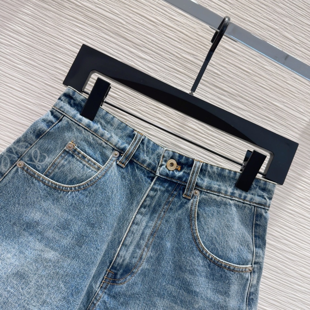 ロエベ服 LOEWE 2025新作 デニムショートパンツ