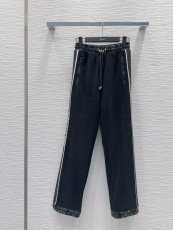 ディオール服 DIOR 2025新作 ウェブパネルストレートレッグパンツ