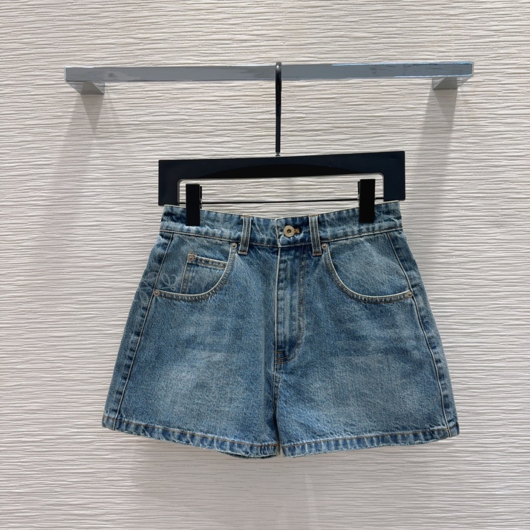 ロエベ服 LOEWE 2025新作 デニムショートパンツ
