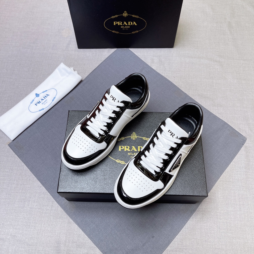 プラダ靴 PRADA 2025新作 レザースニーカー