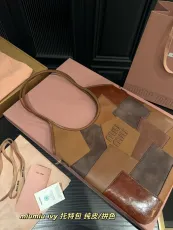 ミュウミュウバッグ Miu Miu 2025新作 カラーブロックトートバッグ