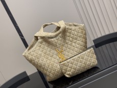 サンローランバッグ Yves Saint Laurent 2025新作 ストローショッピングバッグ
