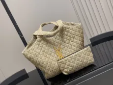 サンローランバッグ Yves Saint Laurent 2025新作 ストローショッピングバッグ