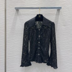 シャネル服 CHANEL 2025新作 水溶性レースシャツ