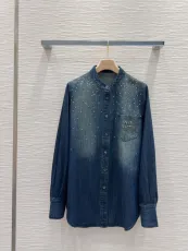 ミュウミュウ服 Miu Miu 2025新作 デニムシャツ