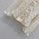 シャネル服 CHANEL 2025新作 水溶性レースシャツ