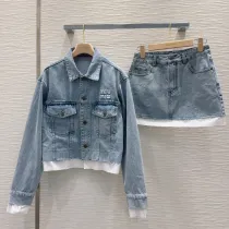 ミュウミュウ服 Miu Miu 2025新作 デニムスーツ