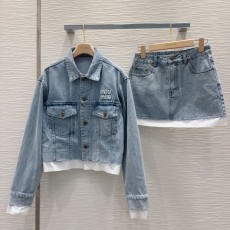 ミュウミュウ服 Miu Miu 2025新作 デニムスーツ