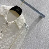 シャネル服 CHANEL 2025新作 水溶性レースシャツ