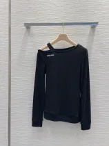 ミュウミュウ服 Miu Miu 2025新作 オフショルダーボトムシャツ