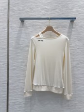 ミュウミュウ服 Miu Miu 2025新作 オフショルダーボトムシャツ