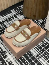 ミュウミュウ靴 Miu Miu 2025新作 ハーフスリッパ