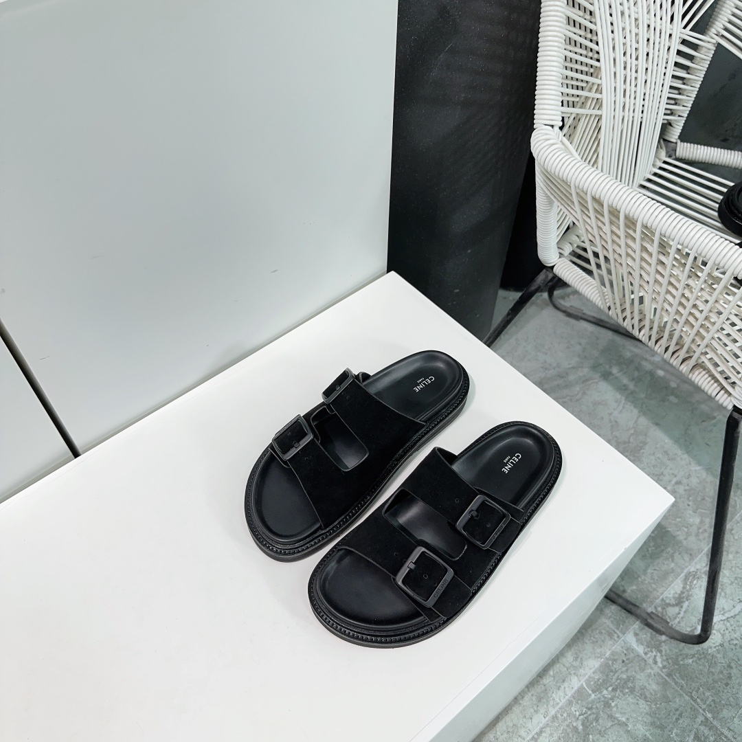 セリーヌ靴 CELINE 2025新作 ローマのレトロスリッパ