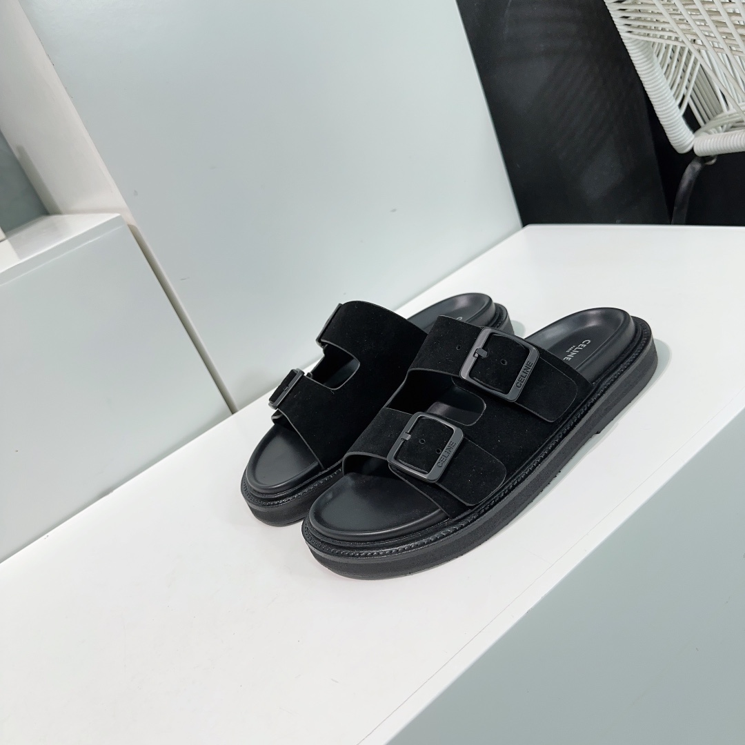 セリーヌ靴 CELINE 2025新作 ローマのレトロスリッパ
