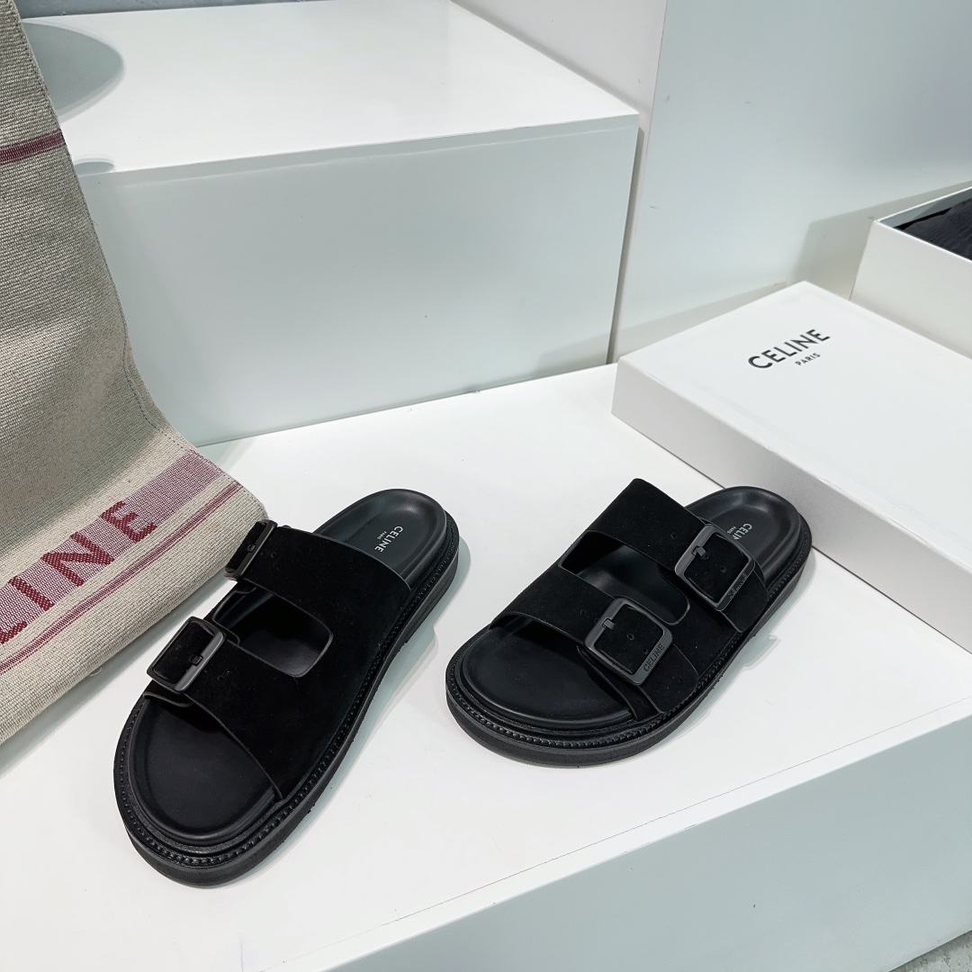 セリーヌ靴 CELINE 2025新作 ローマのレトロスリッパ