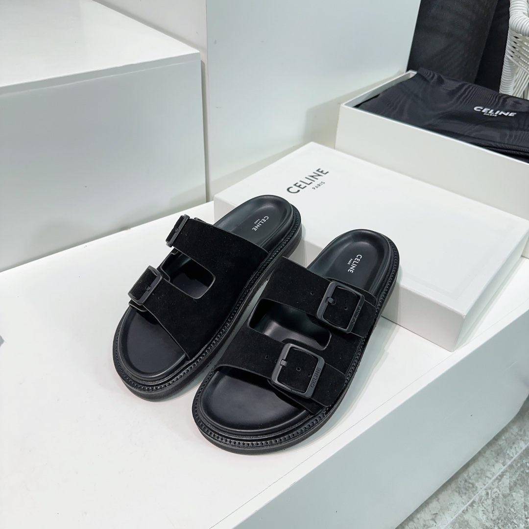 セリーヌ靴 CELINE 2025新作 ローマのレトロスリッパ
