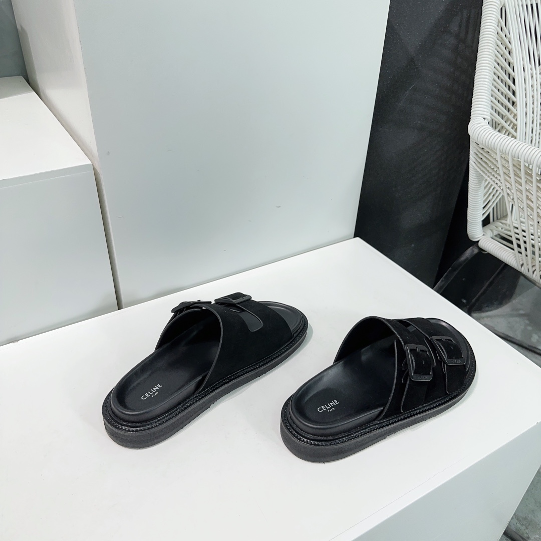 セリーヌ靴 CELINE 2025新作 ローマのレトロスリッパ