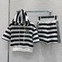 ディオール服 DIOR 2025新作 ストライプ柄プルオーバースーツ
