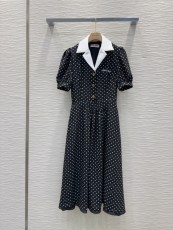 ミュウミュウ服 Miu Miu 2025新作 水玉模様のドレス