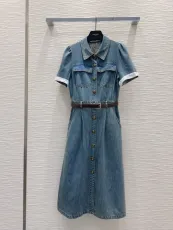 サンローラン服 Yves Saint Laurent 2025新作 デニムドレス