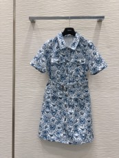 ディオール服 DIOR 2025新作 プリントドレス